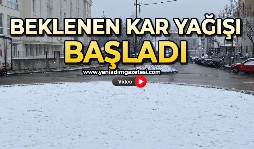 Beklenen kar yağışı başladı
