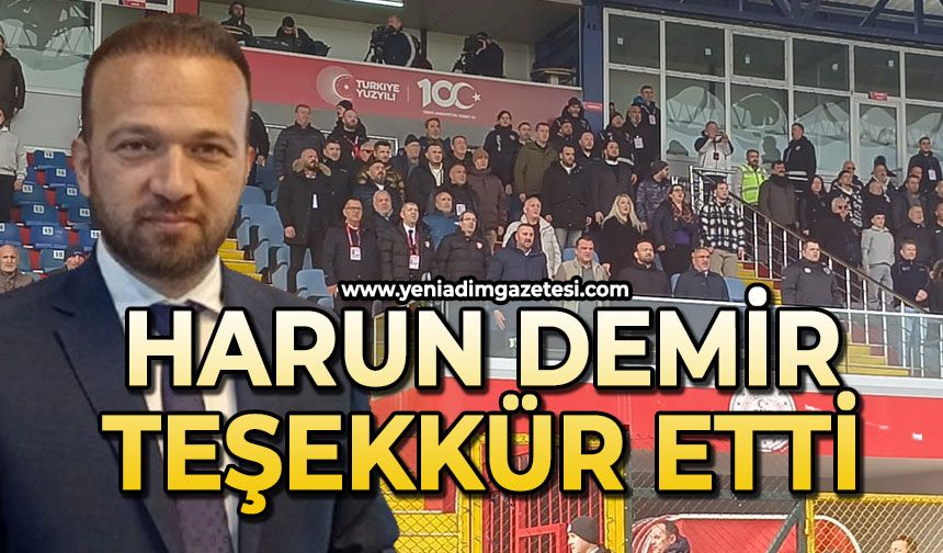 Harun Demir teşekkür etti