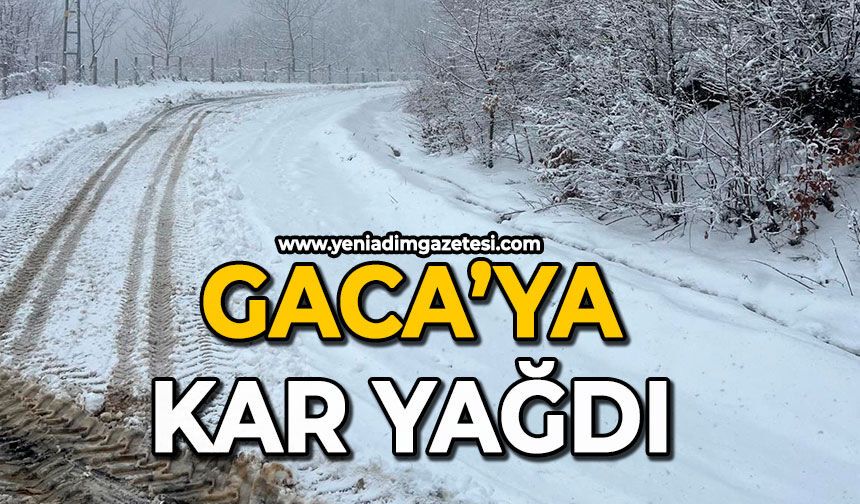 Gaca’ya kar yağdı