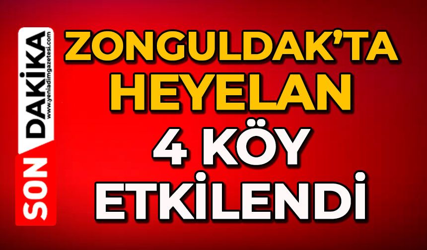 Zonguldak’ta heyelan: 4 köy etkilendi