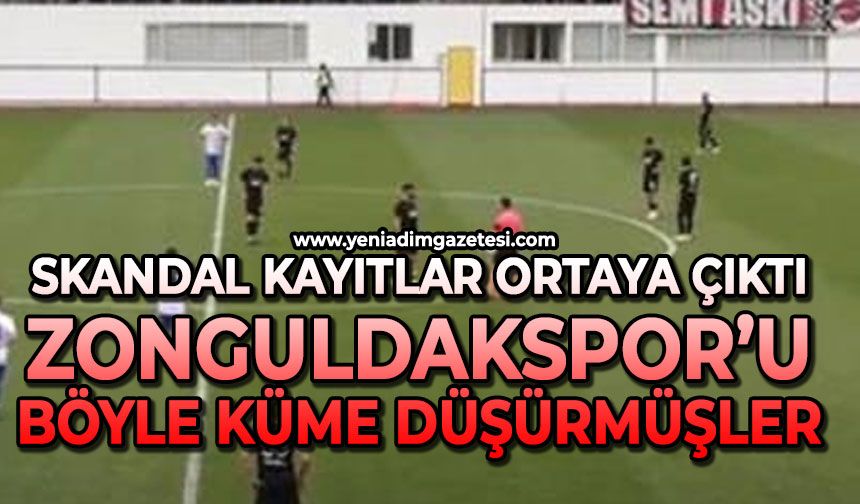 Skandal HTS kayıtları ortaya çıktı: Zonguldakspor’u böyle küme düşürmüşler!