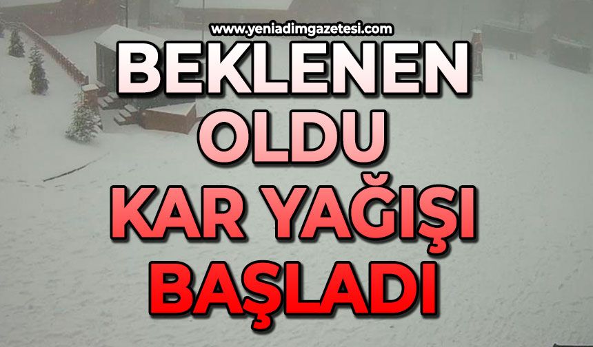 Beklenen oldu: Kar yağışı başladı