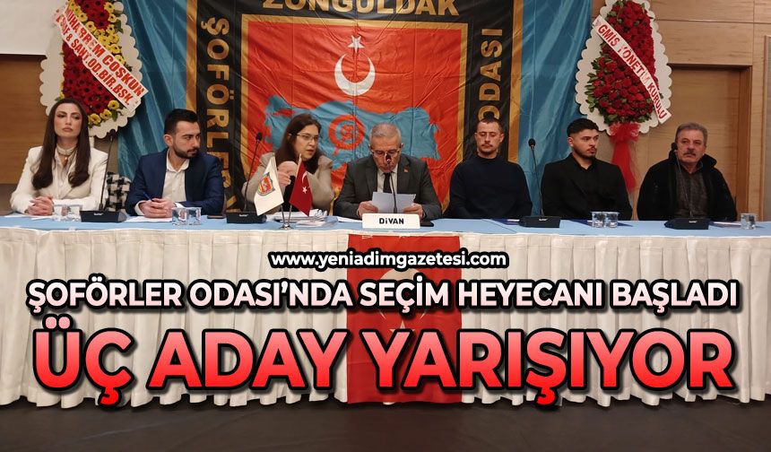 Zonguldak Şoförler Odası’nda seçim heyecanı başladı: Üç aday yarışıyor