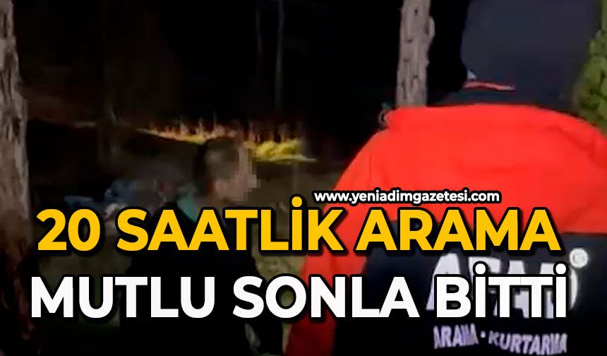 20 saatlik arama mutlu sonla bitti