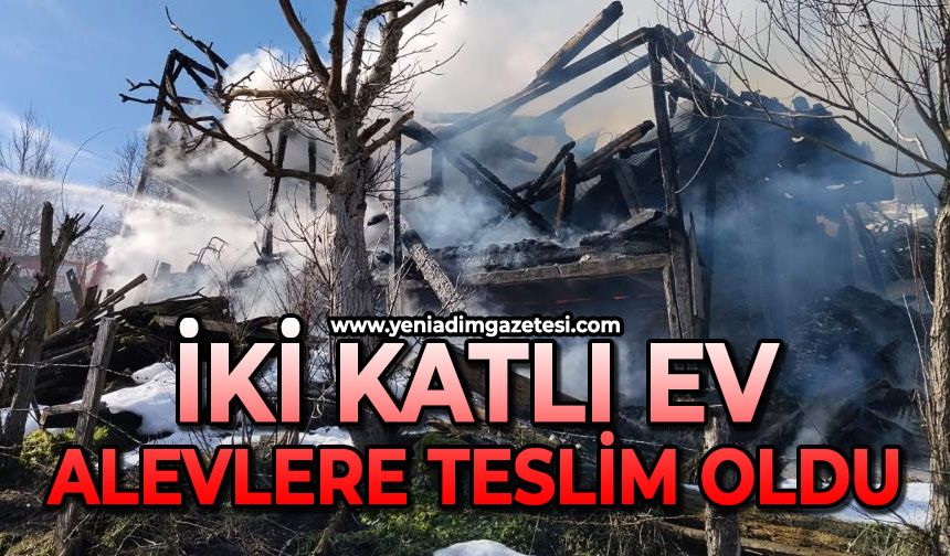 2 katlı ev alevlere teslim oldu