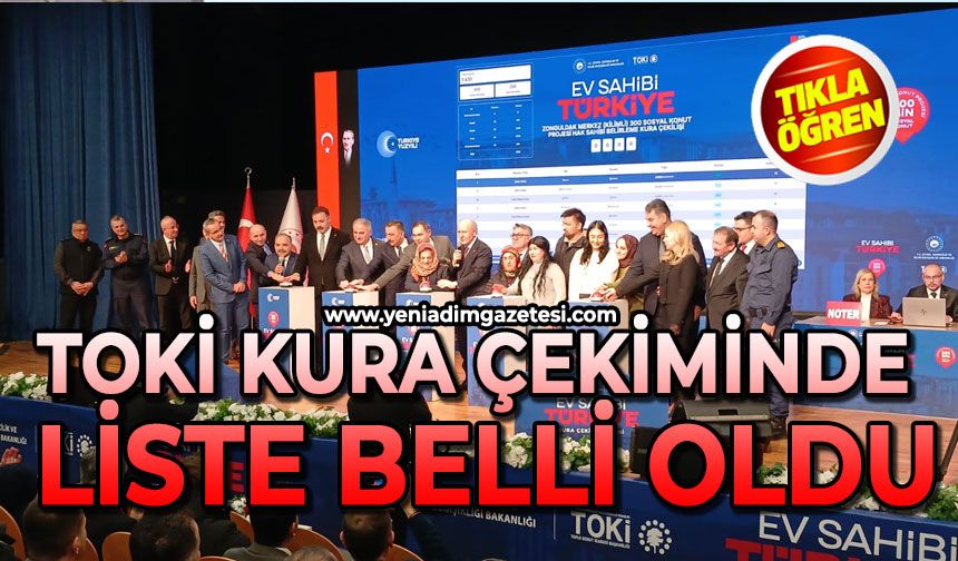 TOKİ Kura çekiminde isimler belli oldu: İşte tam listesi