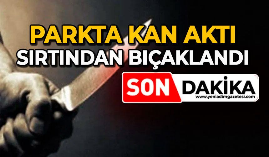 Parkta kan aktı: Sırtından bıçaklandı