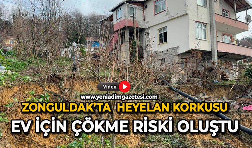 Zonguldak'ta heyelan korkusu: Ev için çökme riski oluştu