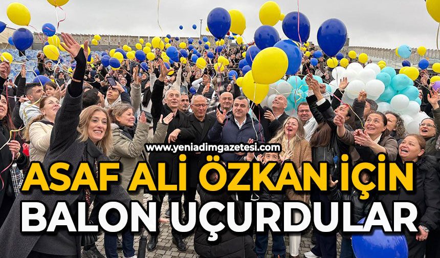 Asaf Ali Özkan için balon uçurdular