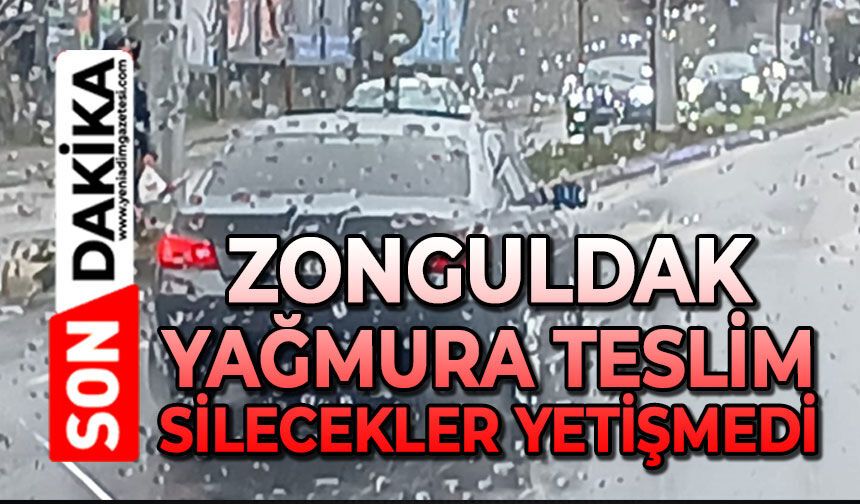 Zonguldak'ta etkili oluyor silecekler yetişmedi