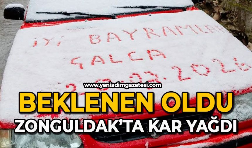 Beklenen oldu: Zonguldak’ta kar yağdı