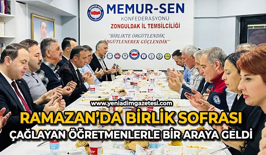 Ramazan’da birlik sofrası: Çağlayan öğretmenlerle bir araya geldi