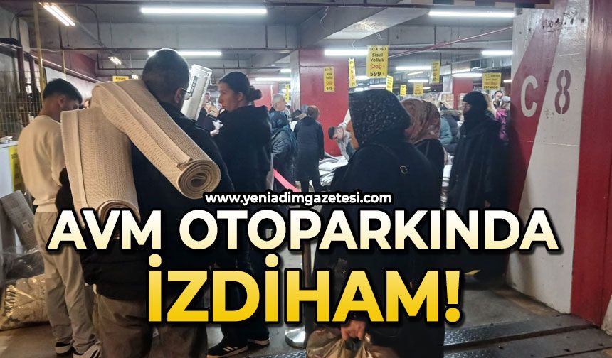AVM otoparkında izdiham