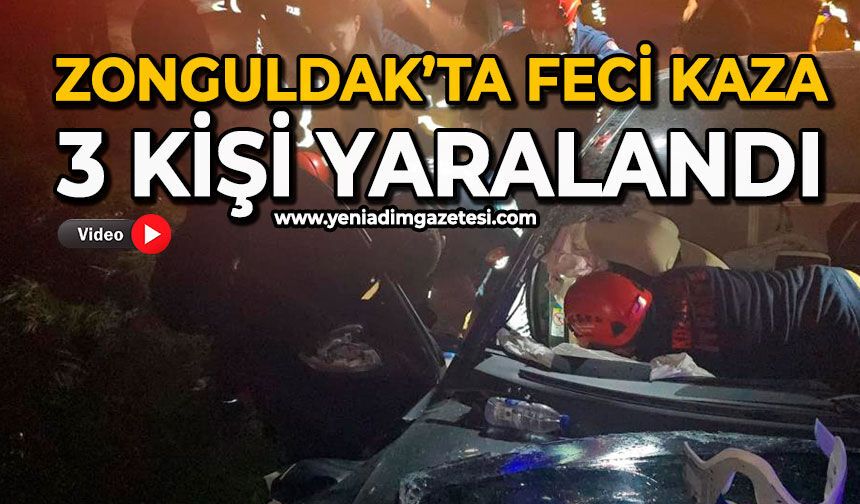 Zonguldak’ta feci kaza: 3 kişi yaralandı