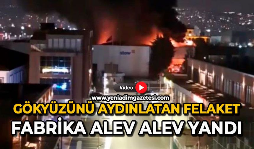 Gökyüzünü aydınlatan felaket: Fabrika alev alev yandı