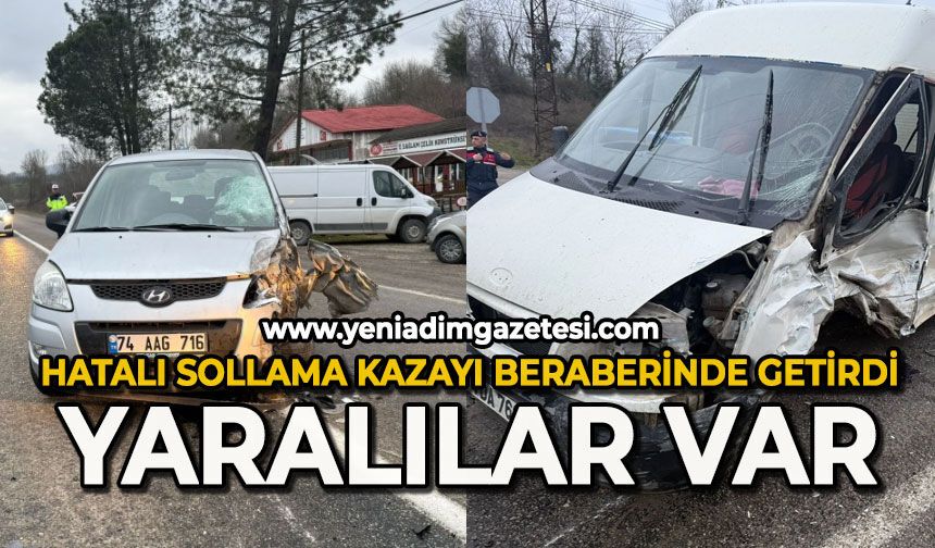 Hatalı sollama kazayı beraberinde getirdi: Yaralılar var