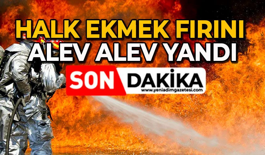 Halk ekmek fırını alev alev yandı