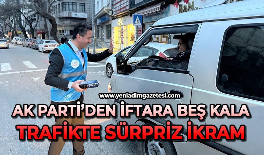 AK Parti’den iftara beş kala trafikte sürpriz ikram