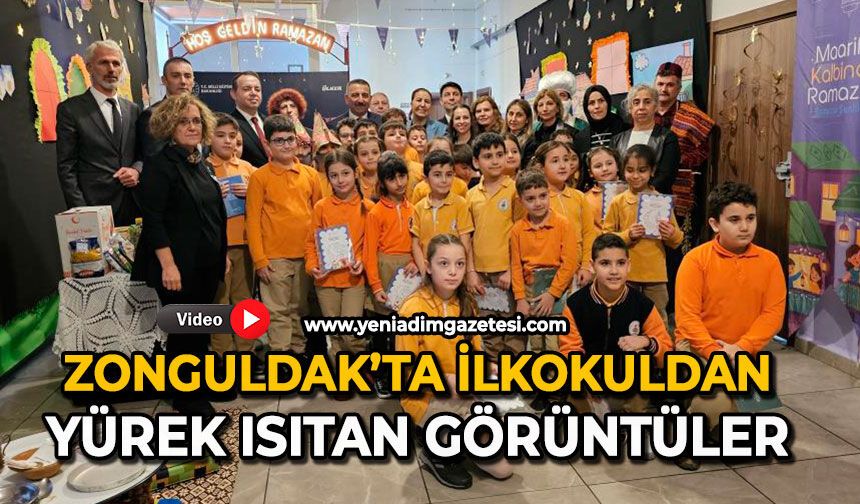 Zonguldak’ta ilkokuldan yürek ısıtan görüntüler
