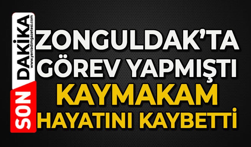 Zonguldak’ta görev yapmıştı: Kaymakam hayatını kaybetti