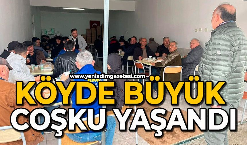 Köyde büyük coşku yaşandı