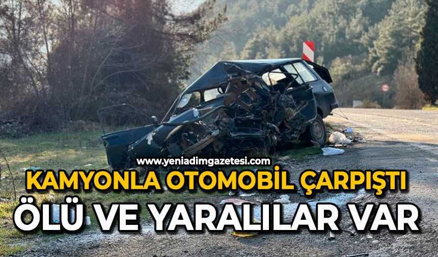 Kamyonla otomobil çarpıştı: Ölü ve yaralılar var