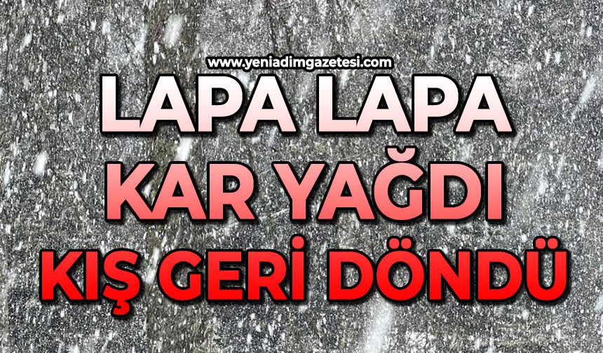 Lapa lapa kar yağdı: Kış geri döndü