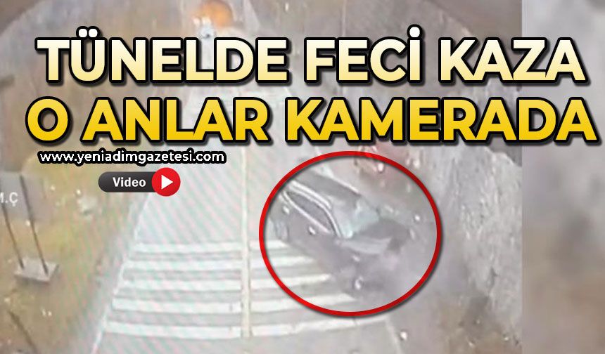 Tünelde feci kaza: O anlar kamerada
