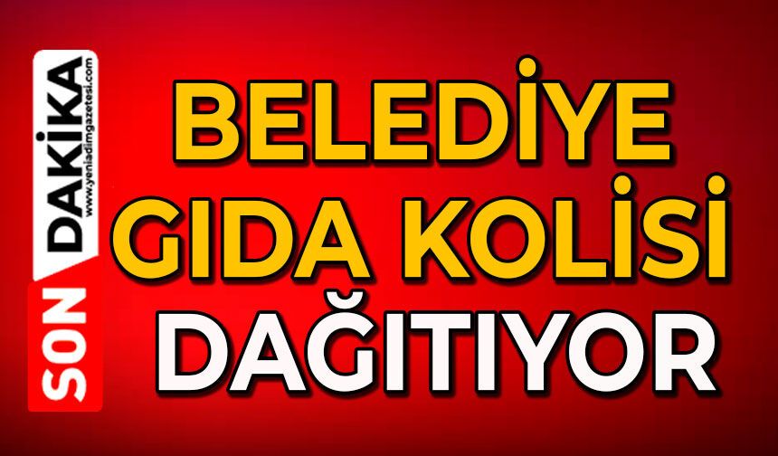 Belediye gıda kolisi dağıtıyor