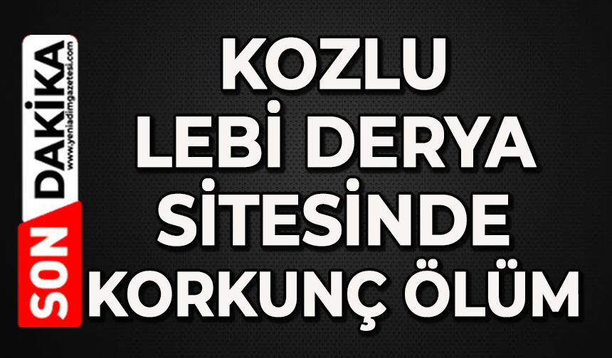 Kozlu Lebi Derya Sitesi'nde korkunç ölüm