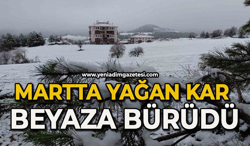 Martta yağan kar beyaza bürüdü