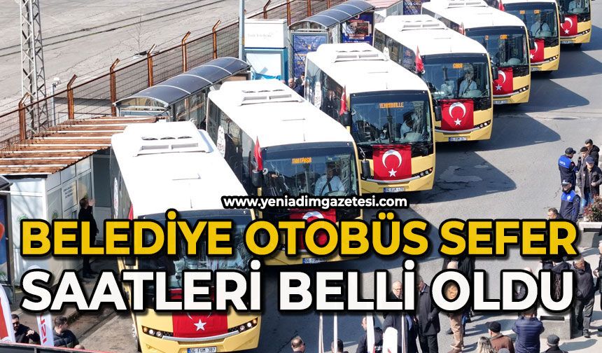 Otobüs hareket saatleri belli oldu