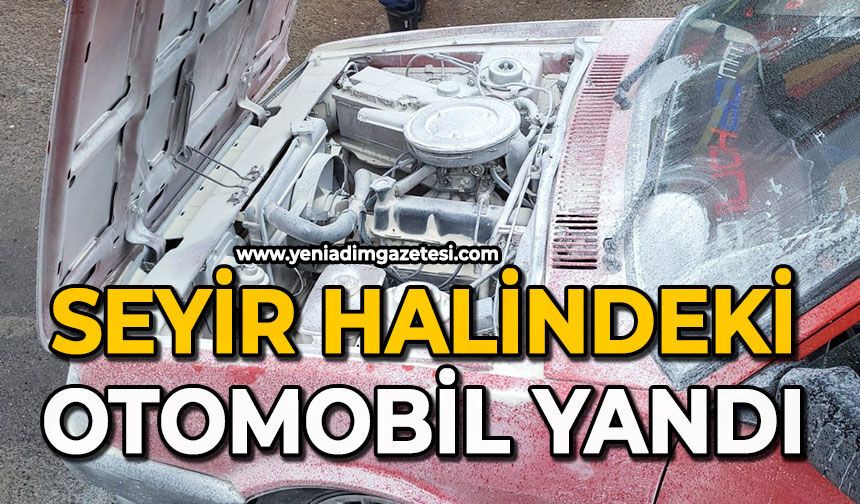 Seyir halindeki otomobil yandı