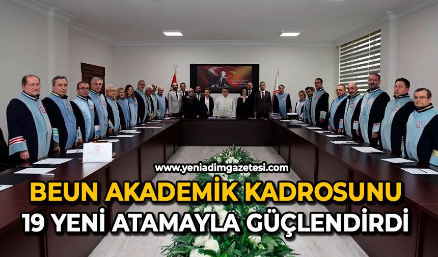BEUN akademik kadrosunu 19 yeni atamayla güçlendirdi