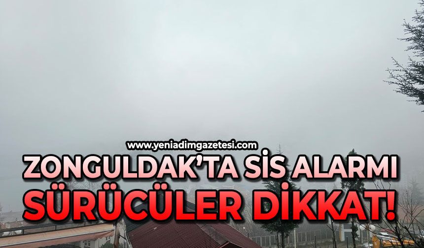 Zonguldak'ta sis alarmı: Sürücüler dikkat!