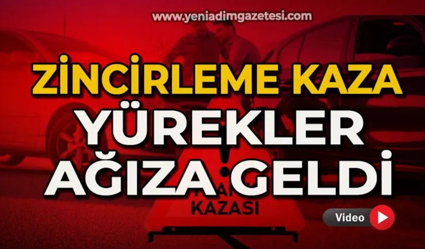 Zincirleme kaza: 5 araç birbirine girdi