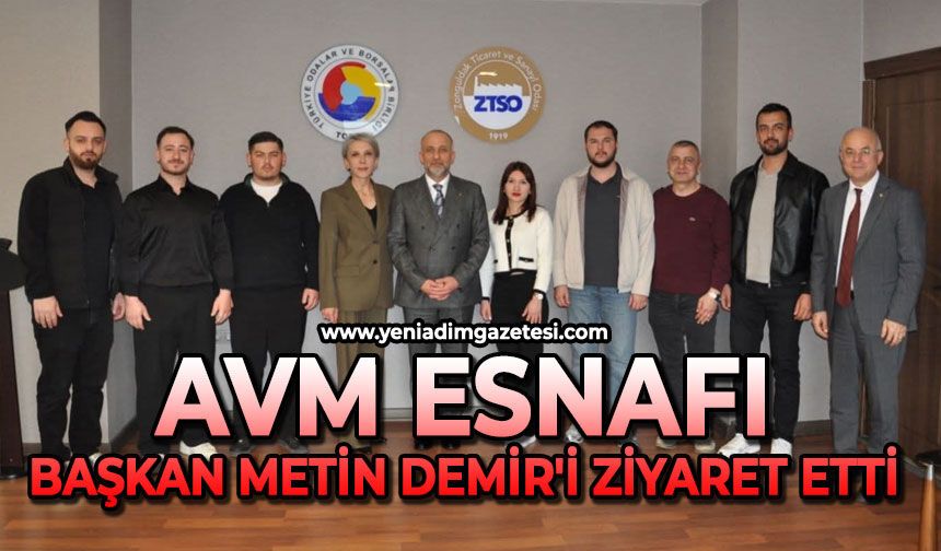 AVM esnafı Başkan Metin Demir'i ziyaret etti