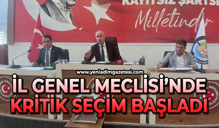 İl Genel Meclisi'nde kritik seçim başladı