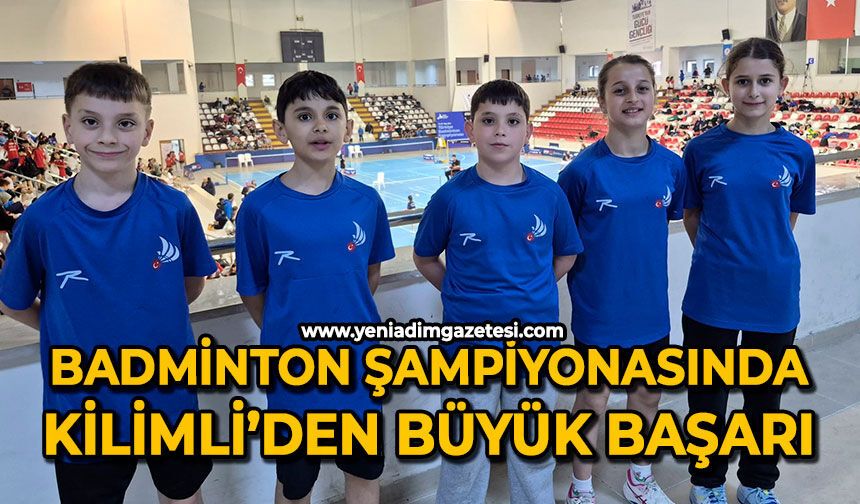 Badminton şampiyonasında Kilimli’den büyük başarı