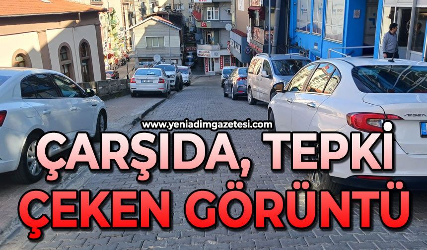 Çarşıda tepki çeken görüntü