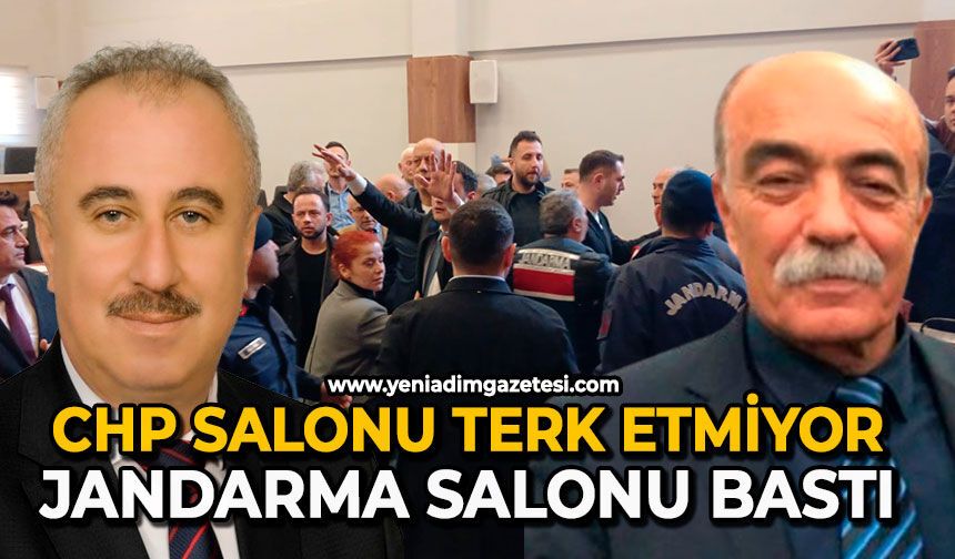 CHP salonu terk etmiyor: Jandarma salonu bastı