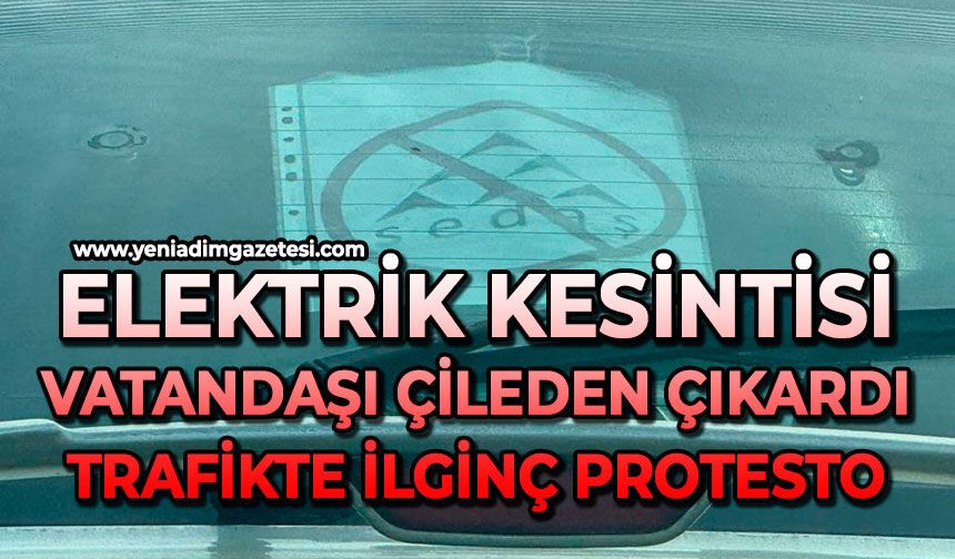 Elektrik kesintisi vatandaşı çileden çıkardı: Trafikte ilginç protesto