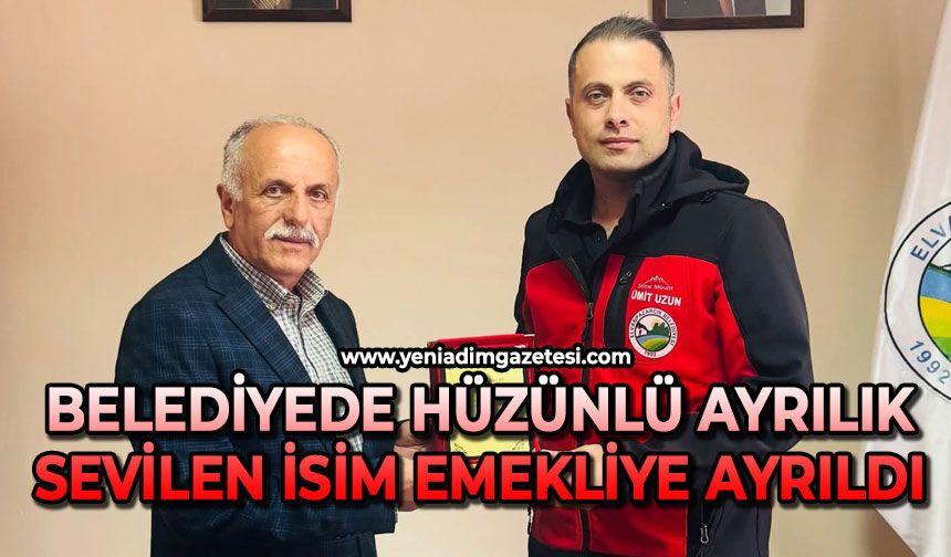 Belediyede hüzünlü ayrılık: Sevilen isim emekliye ayrıldı