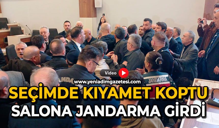 Seçimde kıyamet koptu: Salona jandarma girdi