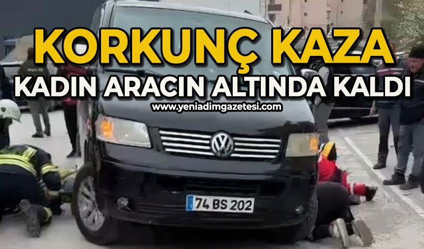 Kavşakta feci kaza: Kadın aracın altında kaldı