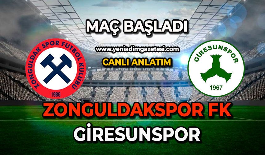Zonguldakspor – Giresunspor maçı sona erdi