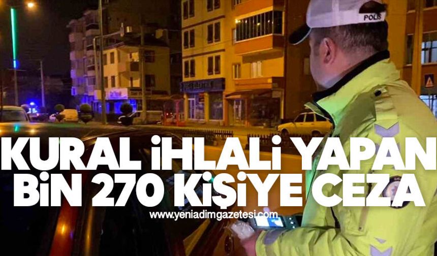 Kural ihlali yapan bin 270 sürücüye ceza