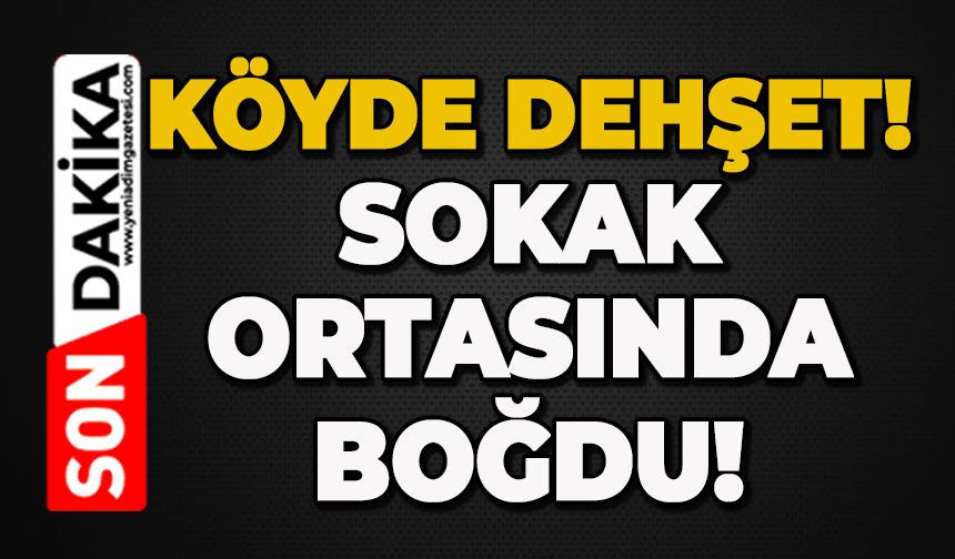 Köyde korku dolu anlar: Sokakta boğdu!