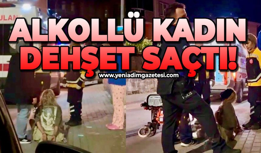 Alkollü kadın eğlence mekanını birbirine kattı