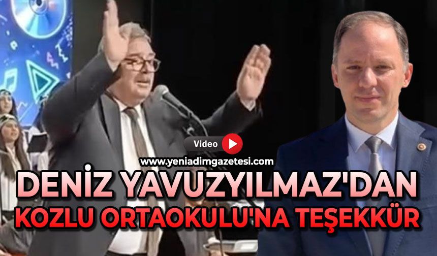 Deniz Yavuzyılmaz'dan Kozlu Ortaokulu'na teşekkür